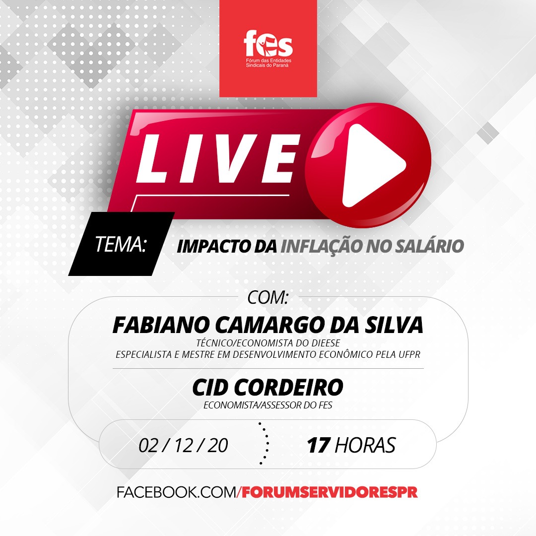 Live 02/12/20 - Tema: Impacto da inflação no salário